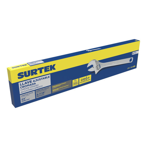 Llave Ajustable Cromada 24 2-7/16, Surtek 524
