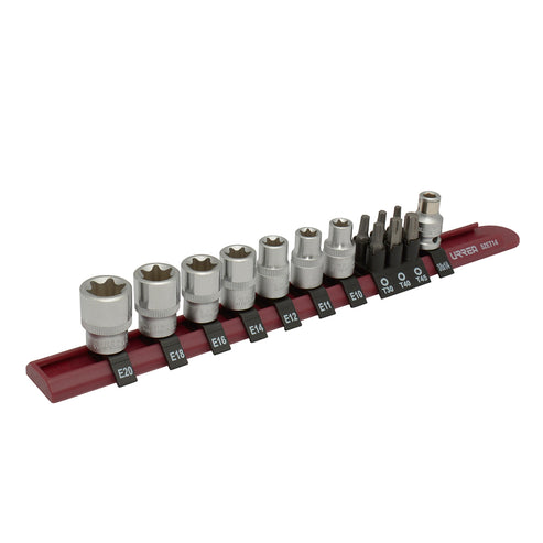 Juego De Dados Con Punta Torx Y Torx Hembra Urrea 52ET14