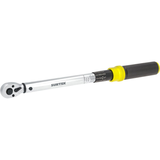 Torquímetro De Trueno Una Escala Dual Cuadro De 3/8, 15-88.5 ft-lb (20-120 Nm), Surtek 538D