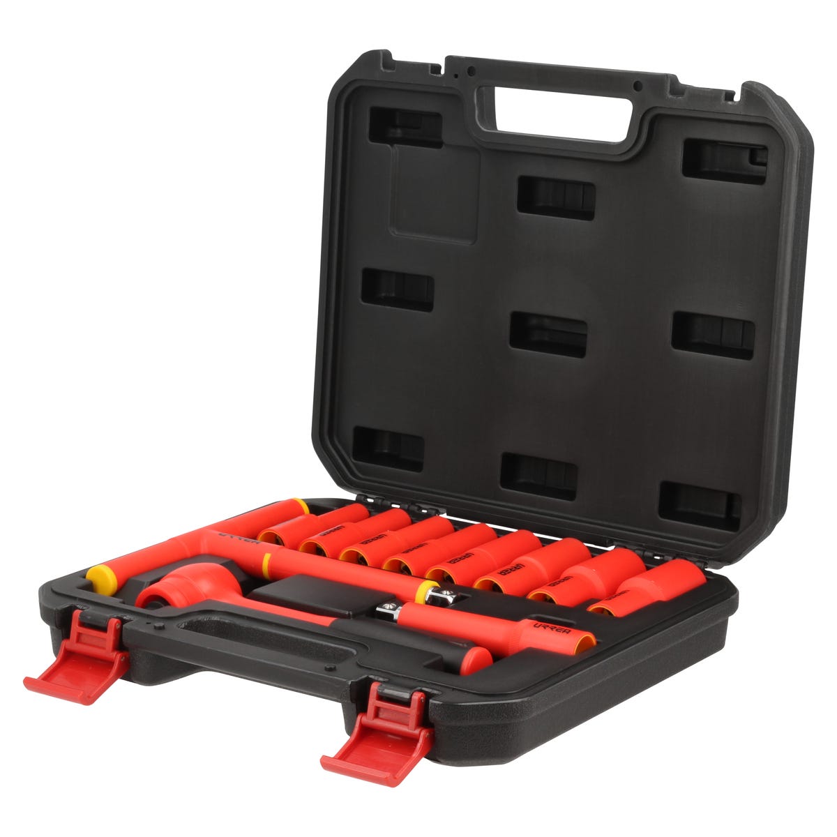 Juego De Dados Y Accesorios Cuadro De 1/2 Métricos Para 1000 V, Caja Plástica, Urrea 5400MVI