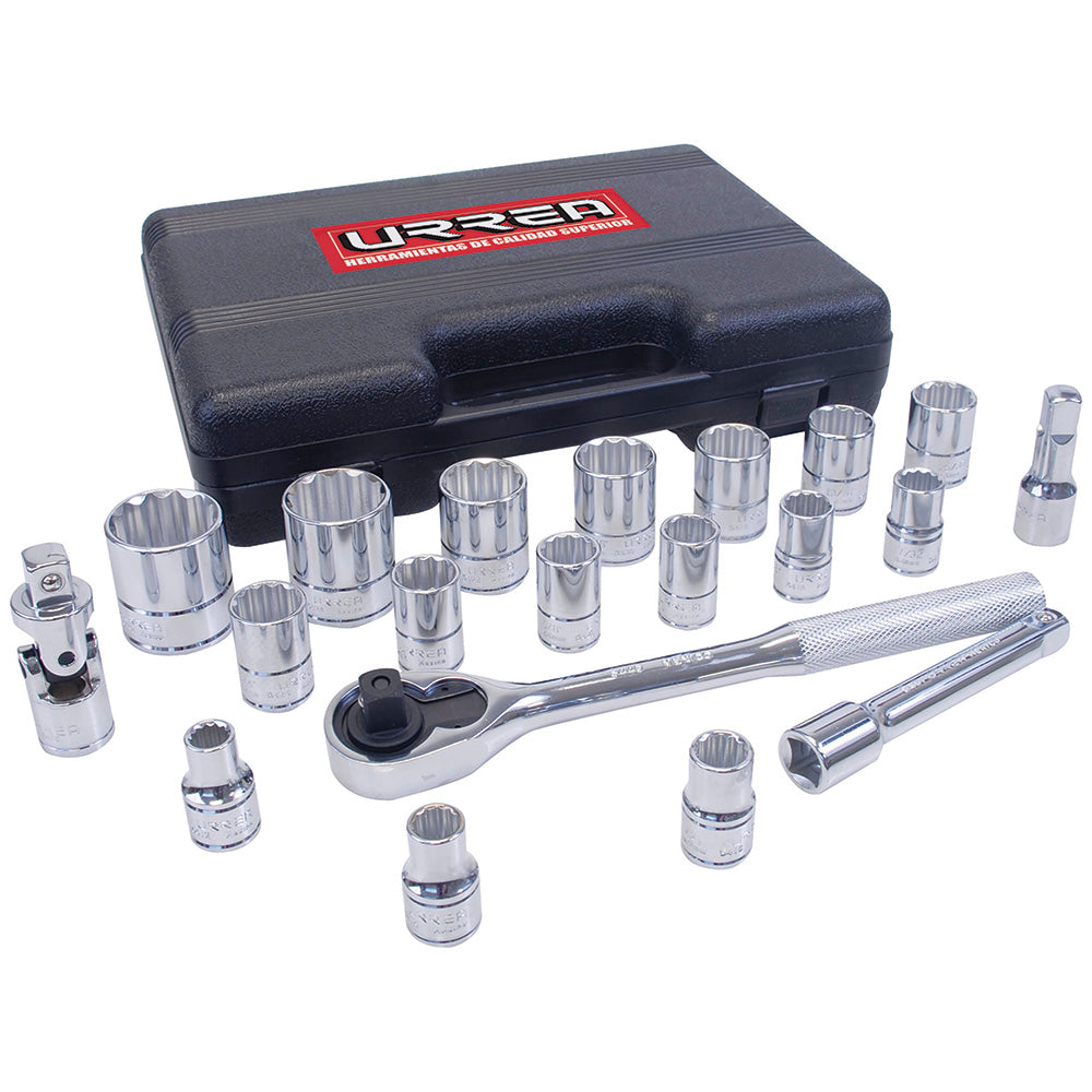 Juego De Dados Y Accesorios Cuadro De 1/2 Urrea 5400PBM