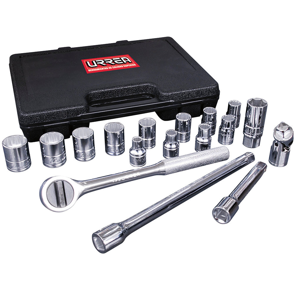 Juego De Dados Y Accesorios Cuadro De 1/2 Urrea 5400PM