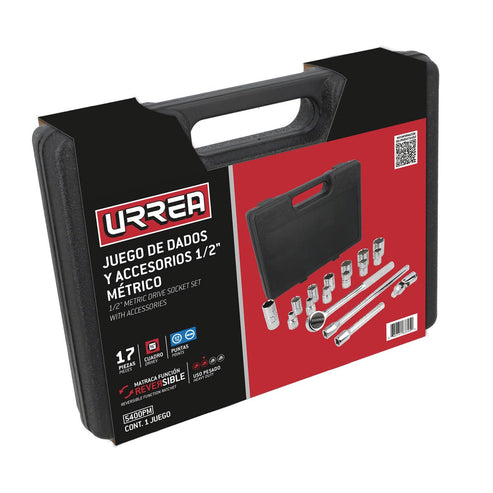 Juego De Dados Y Accesorios Cuadro De 1/2 Urrea 5400PM