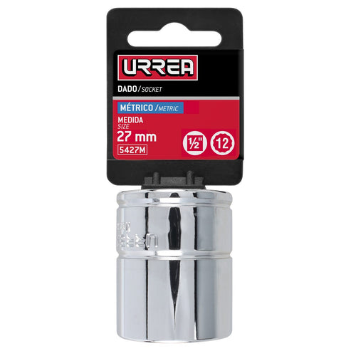 Dado Cuadro De 1/2, 12 Puntas, Métrico, 27 Urrea 5427M