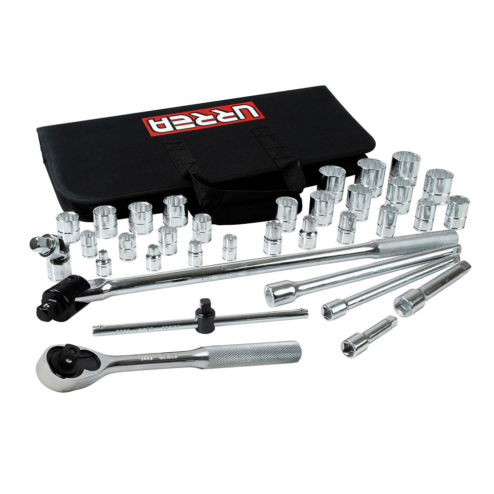 Juego De Dados Y Accesorios Cuadro De 3/8 Y 1/2 Urrea 5452PT
