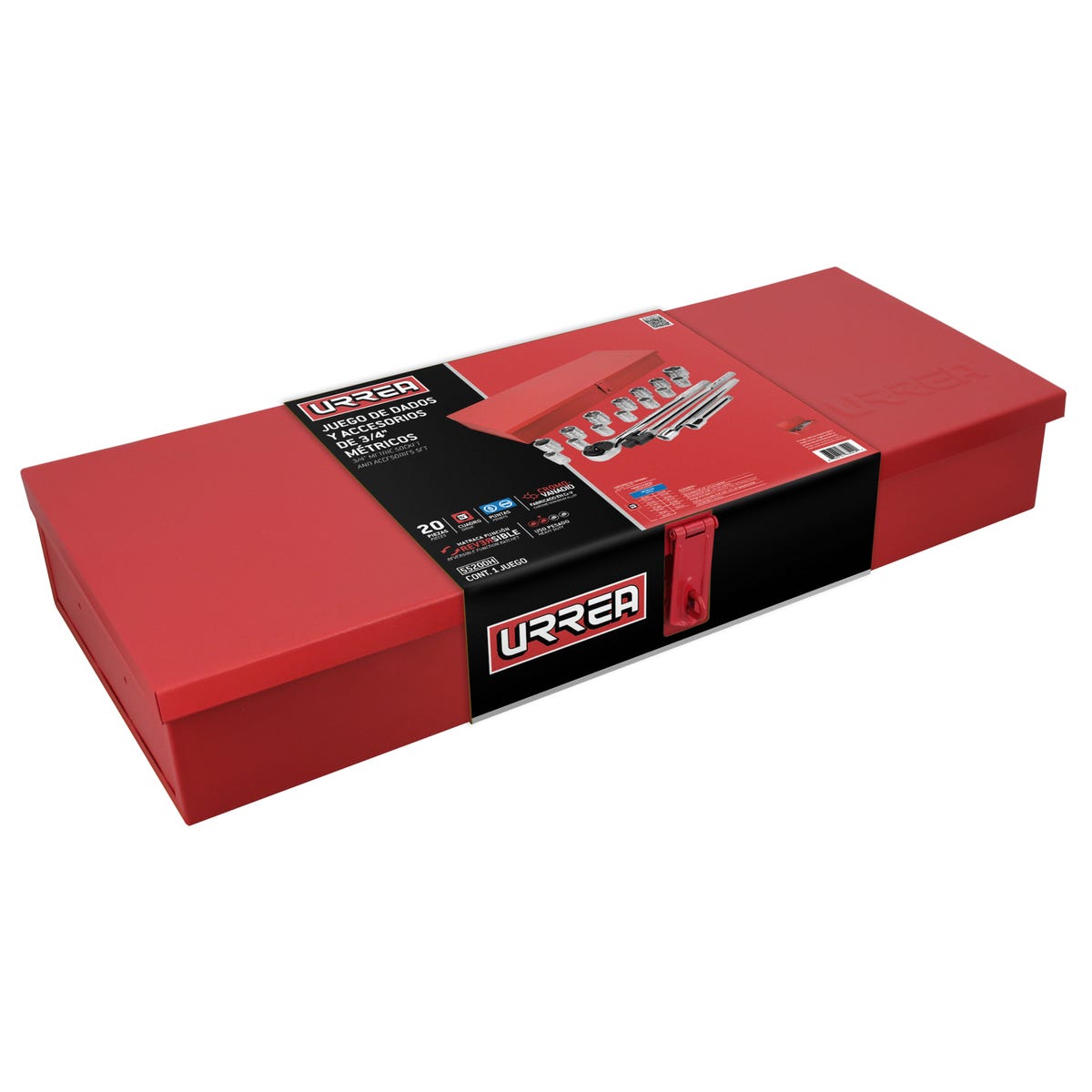 Juego De Dados Y Accesorios Cuadro De 3/4 Urrea 55200H