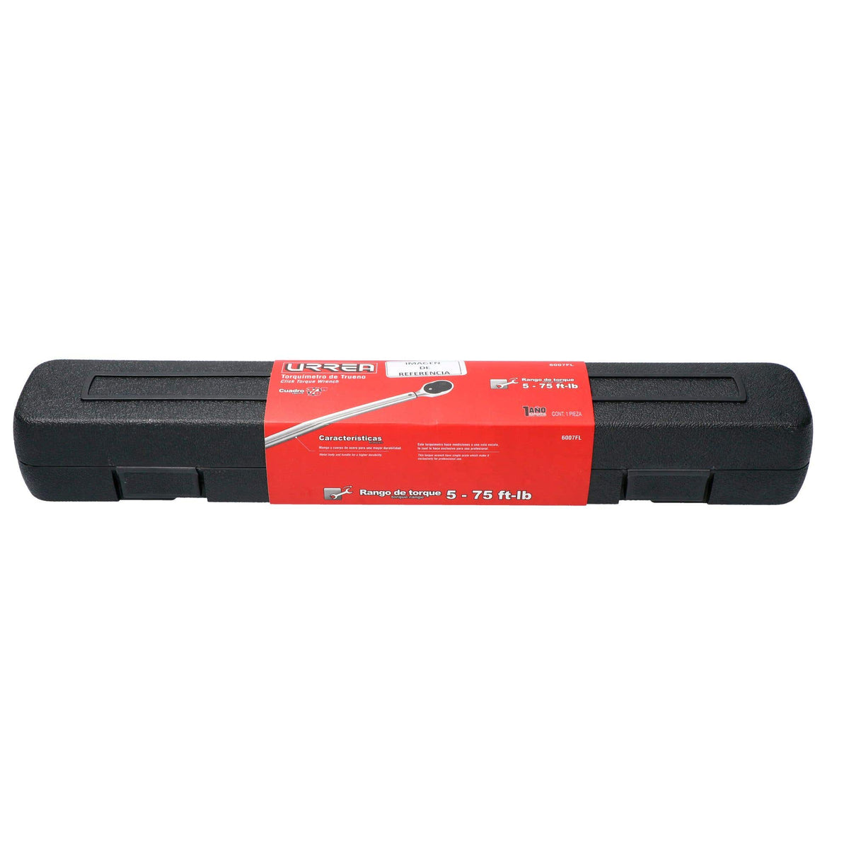 Torquímetro De Trueno Una Escala Cuadro De 3/8, 5-75 ft-lb, Urrea 6007FL