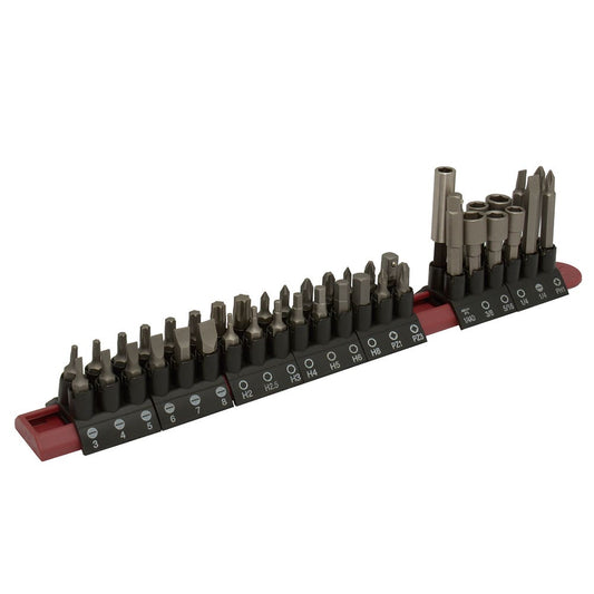 Juego Combinado De Puntas Hexágono De 1/4 Con Adaptador Magnético, 42 Pz En Blíster, Urrea 60142