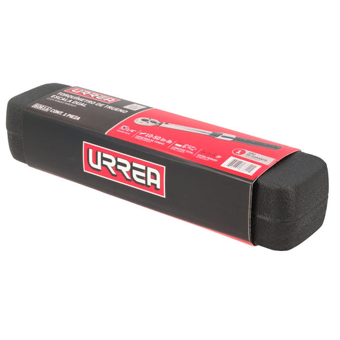 Torquímetro De Trueno Escala Dual Cuadro De 1/4, 10-50 in-lb (1.1-5.6 Nm), Urrea 6061A