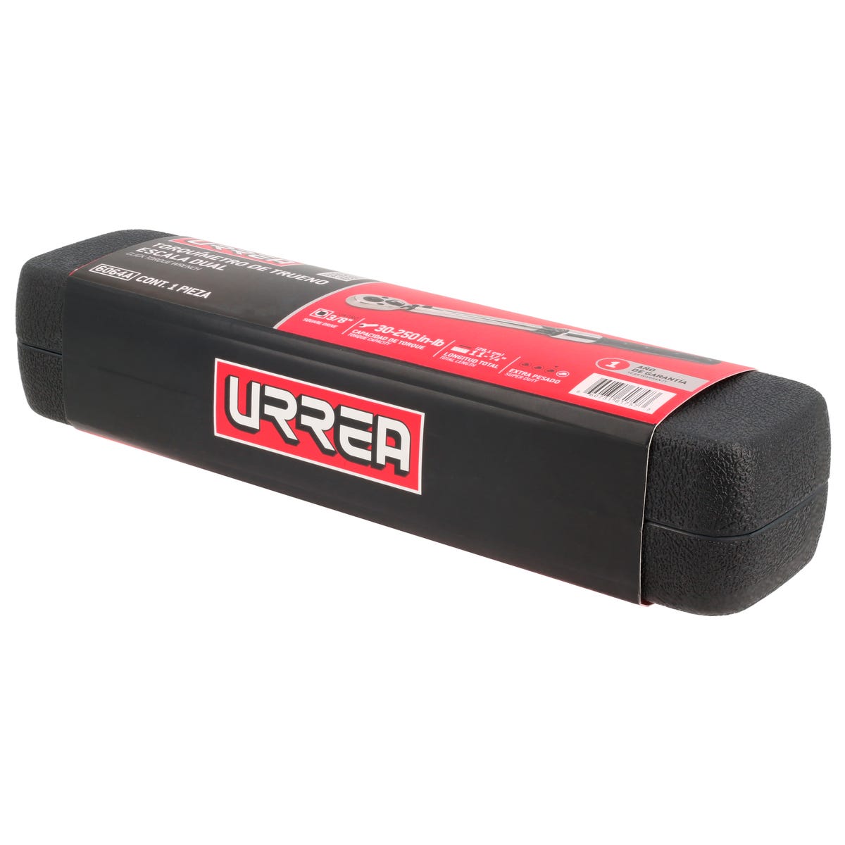 Torquímetro De Trueno Escala Dual Cuadro De 3/8, 30-250 in-lb (3.3-28.2 Nm), Urrea 6064A