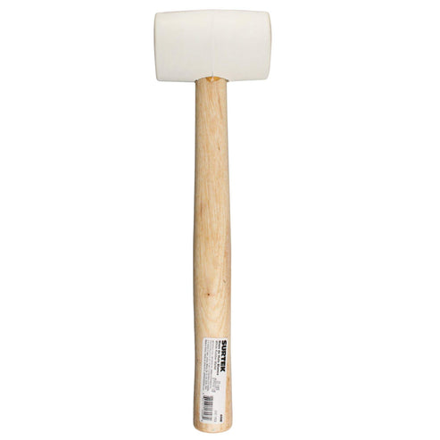 Mazo Con Cabeza De Hule Blanco Con Mango De Madera 12, 8 Oz, Surtek 608B