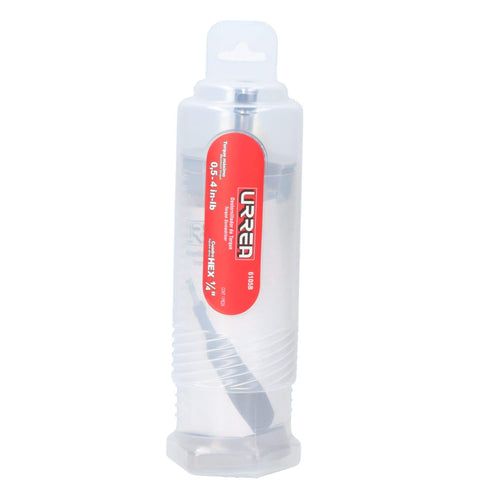 Destornillador De Torque Microajustable Con Mango Plástico Cuadro De 1/4, 0.5-4 in-lb, Urrea 6105B