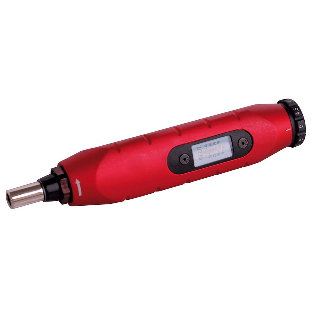 Destornillador De Torque Microajustable Con Mango Plástico Cuadro De 1/4, 5-40 in-lb, Urrea 6107A