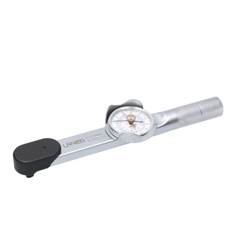 Torquímetro De Carátula Con Cuerpo De Aluminio Cuadro De 3/8, 30-150 in-lb, Urrea 6119