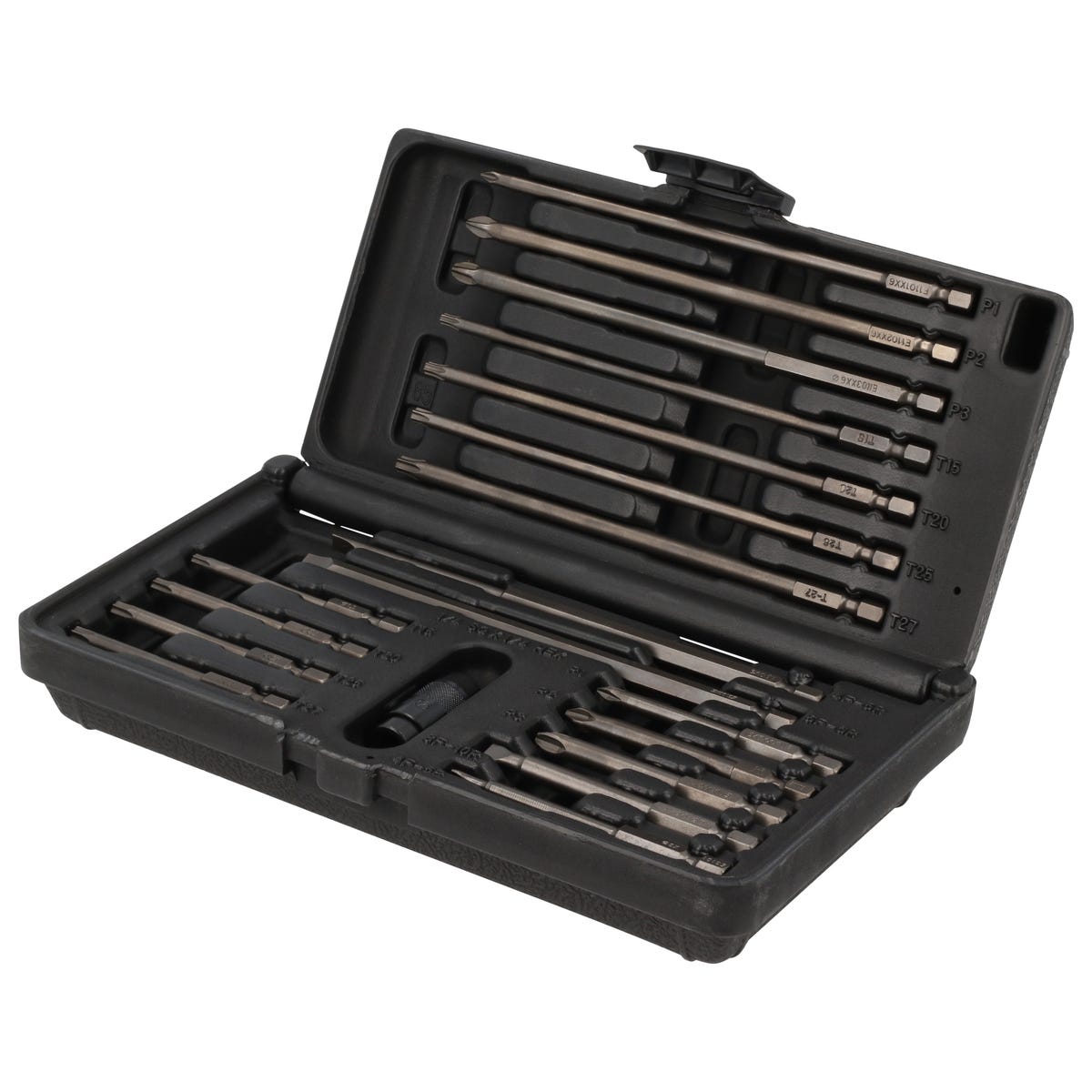 Juego De Puntas De Poder Y Adaptador Rápido Cuadro De 1/4 Quick Release, 19 Pz En Caja Plástica, Urrea 61919X