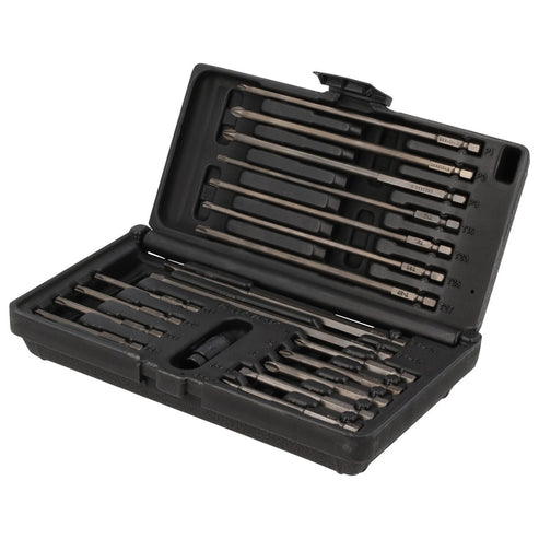 Juego De Puntas De Poder Y Adaptador Rápido Cuadro De 1/4 Quick Release, 19 Pz En Caja Plástica, Urrea 61919X