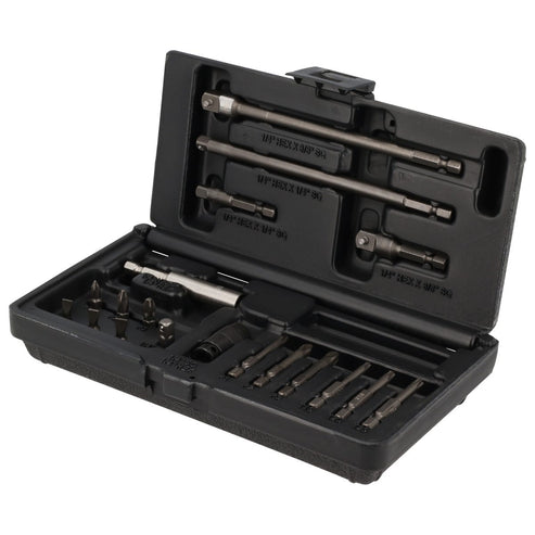 Juego De Puntas Y Accesorios Cuadro De 1/4, 19 Piezas En Caja Plástica, Urrea 61919