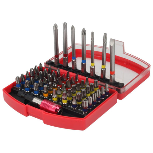 Juego Combinado De Puntas Hexágono De 1/4 Con Adaptador Magnético De Poder, 56pz En CajaP, Urrea 61956