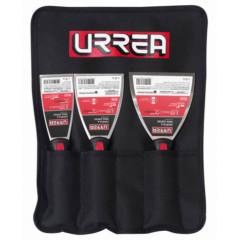 Juego De Espátulas Flexibles De Acero Inoxidable Con Mango Bimaterial, 3 Piezas, Urrea 6500X