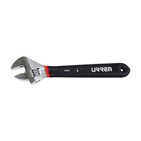 Llave Ajustable Cromada Con Mango Rubber Grip 4, Urrea 704G