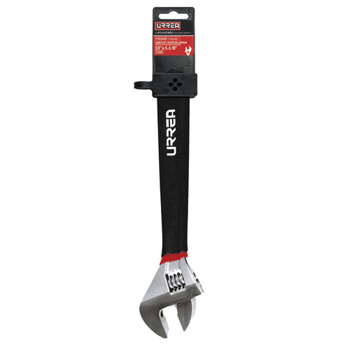 Llave Ajustable Cromada Con Mango Rubber Grip 10, Urrea 710G