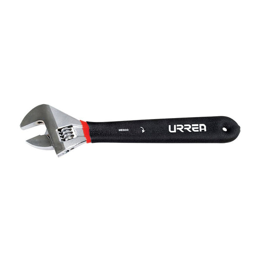 Llave Ajustable Cromada Con Mango Rubber Grip 15, Urrea 715G