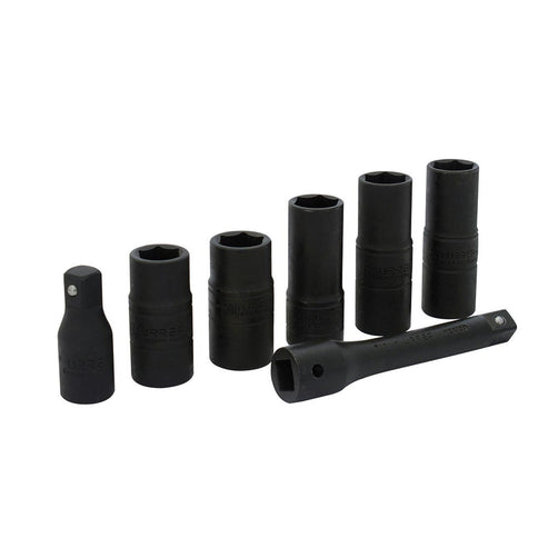 Juego De Dados De Impacto Doble Boca Cuadro De 1/2 Combinados, 6 Puntas, Urrea 7400DE