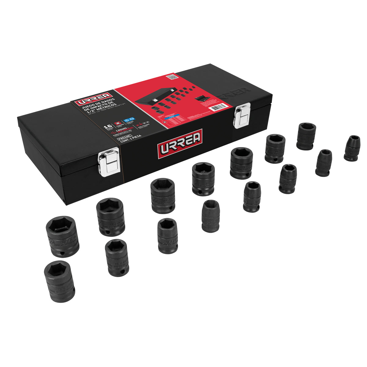 Juego De Dados De Impacto Cuadro De 1/2, 6 Urrea 7401MC