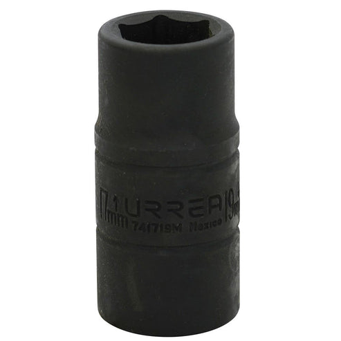 Dado De Impacto Corto Doble Boca Métrico Cuadro De 1/2, 3/4 x 11/16, Urrea 741719M