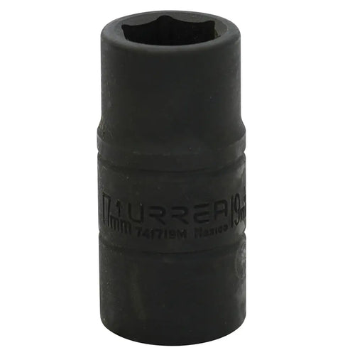 Dado De Impacto Corto Doble Boca Métrico Cuadro De 1/2, 3/4 x 11/16, Urrea 741719M