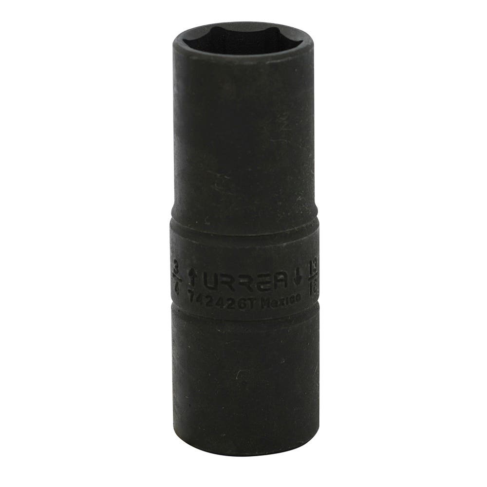 Dado De Impacto Largo Doble Boca En Pulgadas Cuadro De 1/2, 3/4 x 13/16, Urrea 742426T