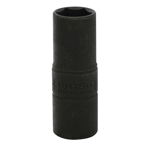 Dado De Impacto Largo Doble Boca En Pulgadas Cuadro De 1/2, 3/4 x 13/16, Urrea 742426T