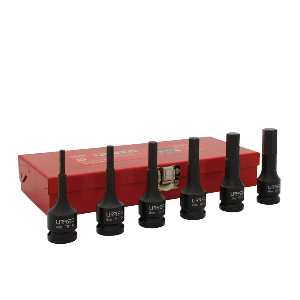 Juego De Dados De Impacto Con Punta Hexagonal Urrea 74250