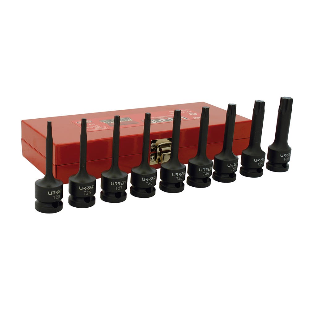 Juego De Dados De Impacto Con Punta Torx Cuadro Urrea 74400