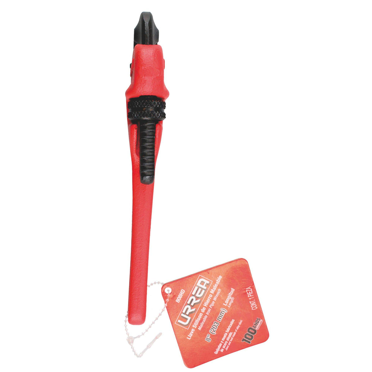 Llave Stillson De Hierro Maleable De 8, Uso Extra Pesado, Urrea 808HD