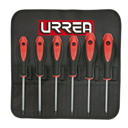 Juego De Destornilladores Con Mango Bimaterial Punta Torx, 6 Piezas En Estuche, Urrea 83W