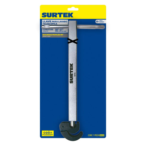 Llave Para Lavabo Telescópica De 10 A 17, Surtek 8416