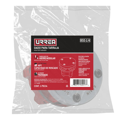 Dado Para Tarraja De 1/4 NPT, Urrea 850-1/4