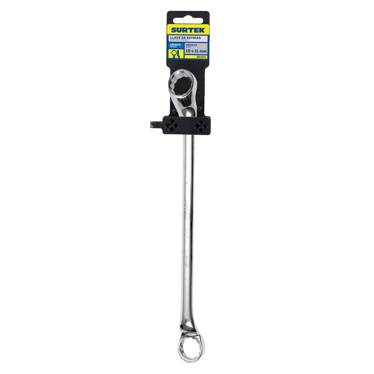 Llave De Estrías Pulido Espejo De 45° Métrica, 12 Puntas, Surtek 851011