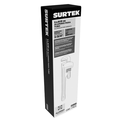 Llave Stillson De Aluminio De 1-3/4, 10, Surtek 8510A