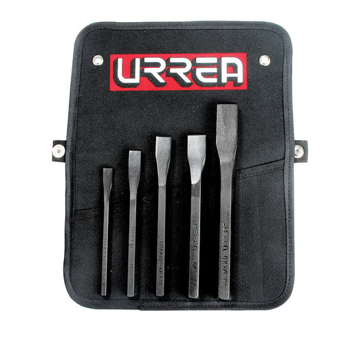 Juego Combinado De Cinceles Corta Frío, 5 Piezas, Urrea 86A