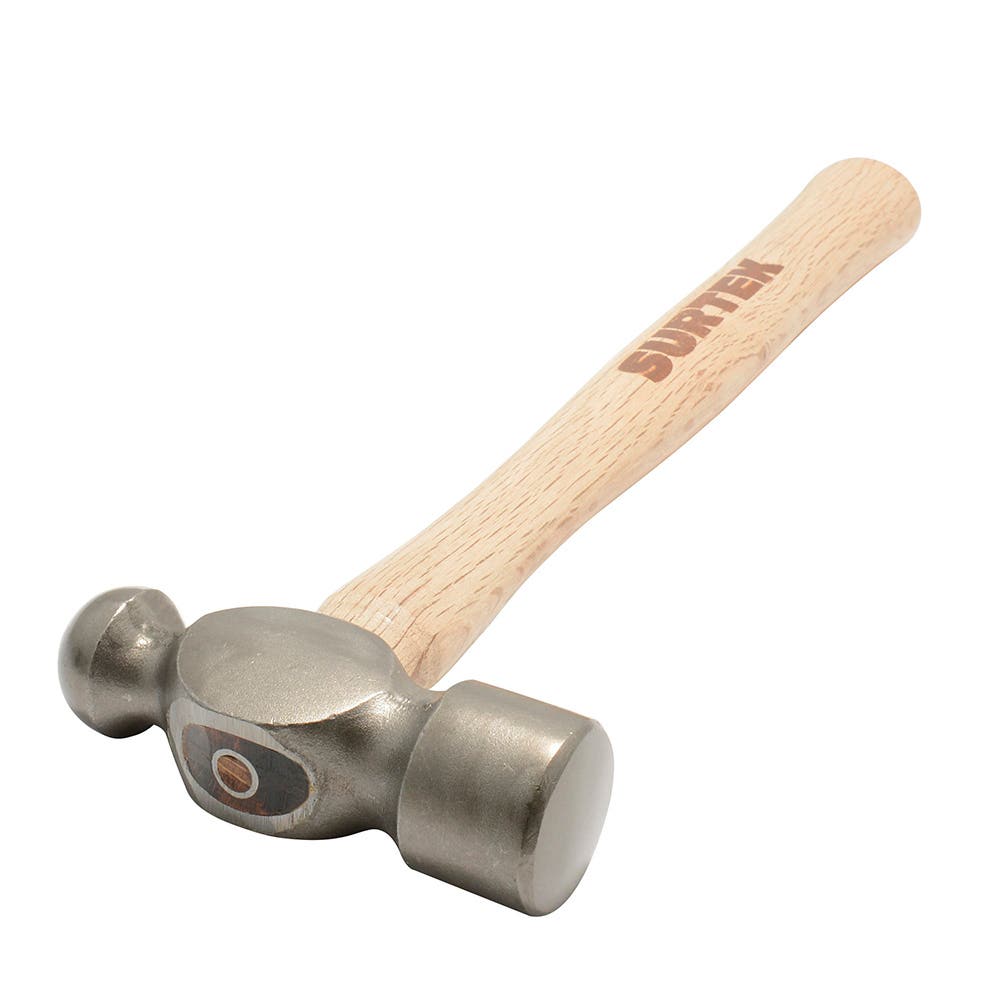 Martillo De Bola Pulido Con Mango De Madera De Encino De 13, 8 Oz, Surtek 8S