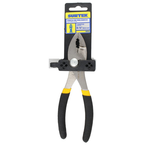 Pinza Para Mecánico Con Mango De Vinil Y Botón De Ajuste De 6, Surtek 906