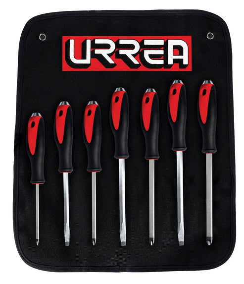 Juego De Destornilladores Con Mango Bimaterial De Golpe, Combinados, Urrea 9100GC
