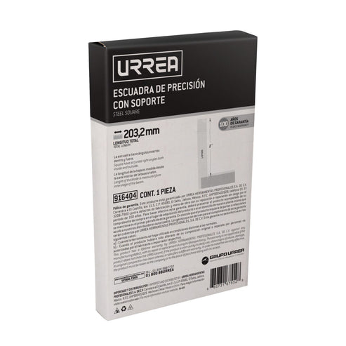 Escuadra De Precisión 8, Urrea 916404