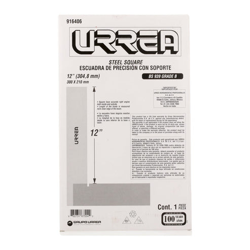 Escuadra De Precisión 12, Urrea 916406
