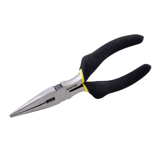 Pinza Para Electricista Con Mango Rubber Grip Punta Larga Corte Lateral De 8, Surtek 929