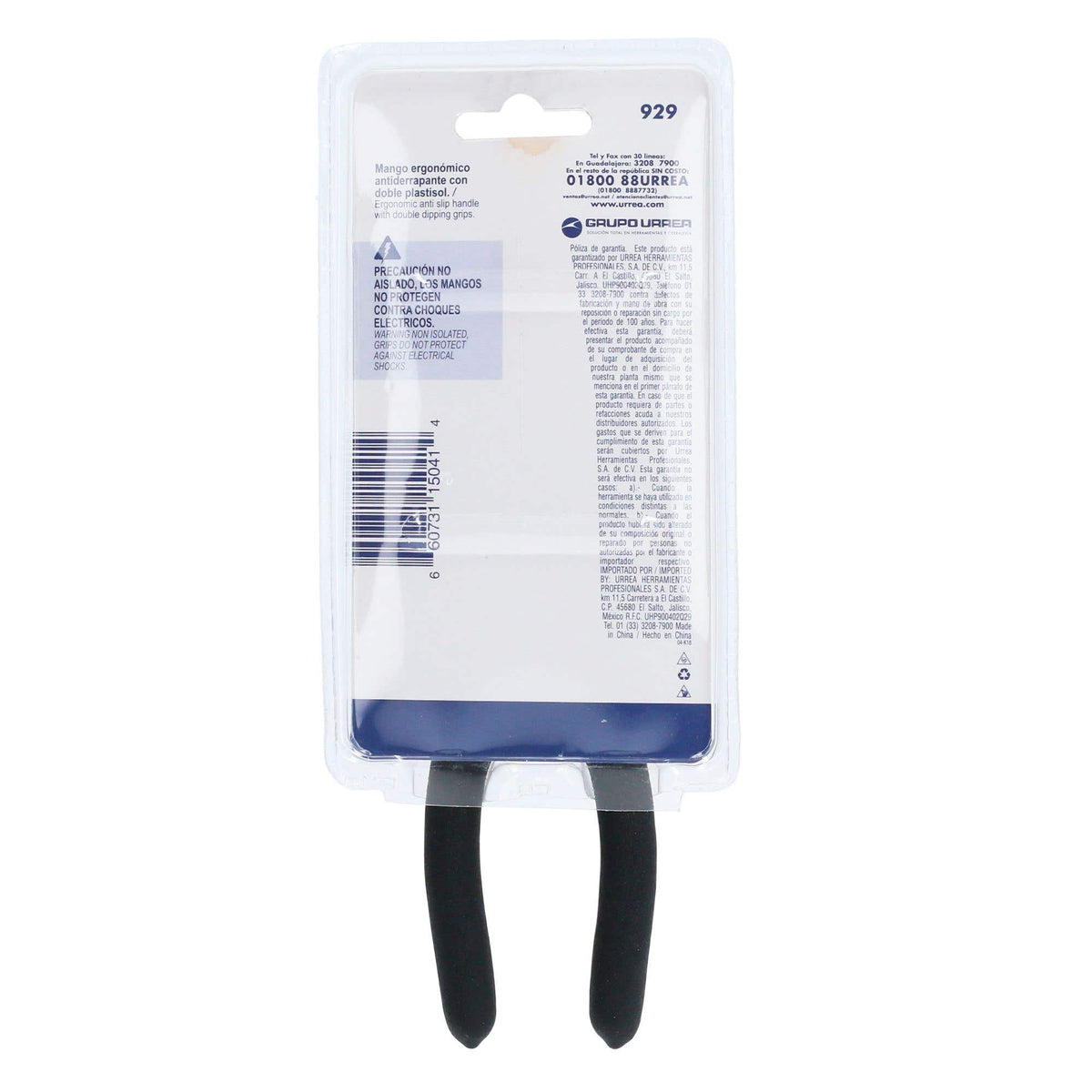 Pinza Para Electricista Con Mango Rubber Grip Punta Larga Corte Lateral De 8, Surtek 929