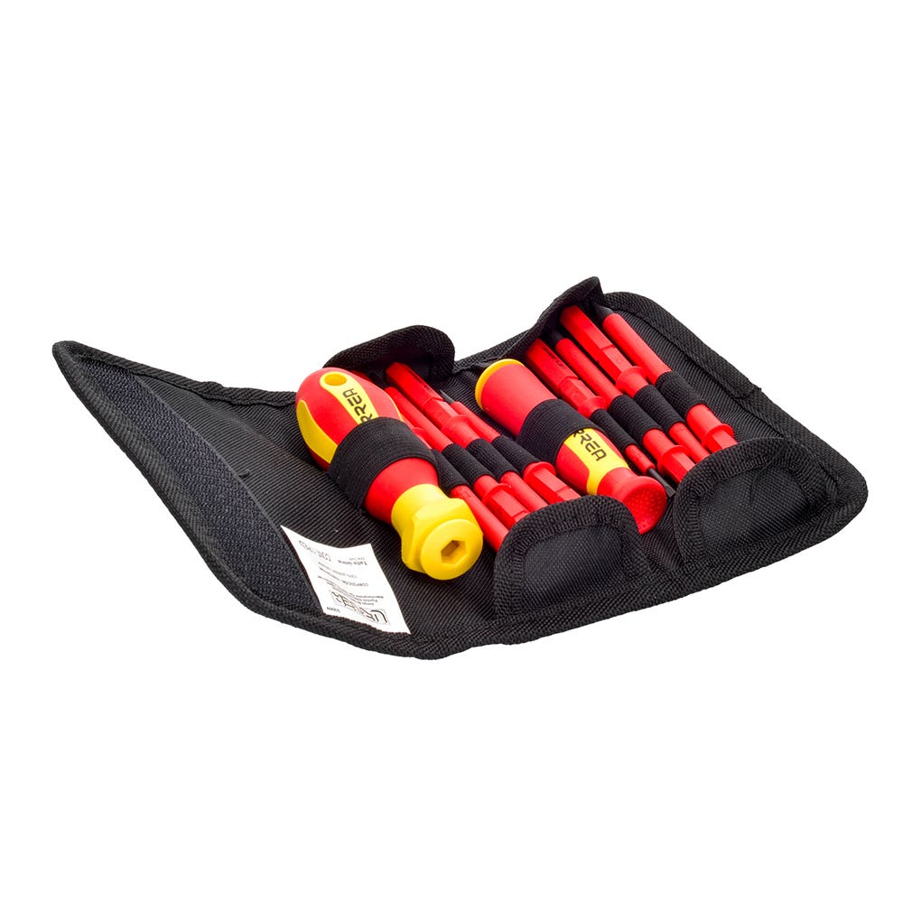 Juego De Destornilladores Con Mango Bimaterial Y Puntas Intercambiables 1000 V, 10 Piezas, Urrea 9300V