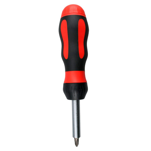 Destornillador Con Mango Bimaterial De Matraca Con Puntas Intercambiables 8 En 1, Urrea 9308M
